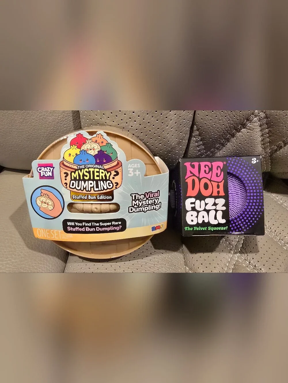 Bundle-Mystery Dumpling Stuffed Bun And Nee Doh Fuzz Ball